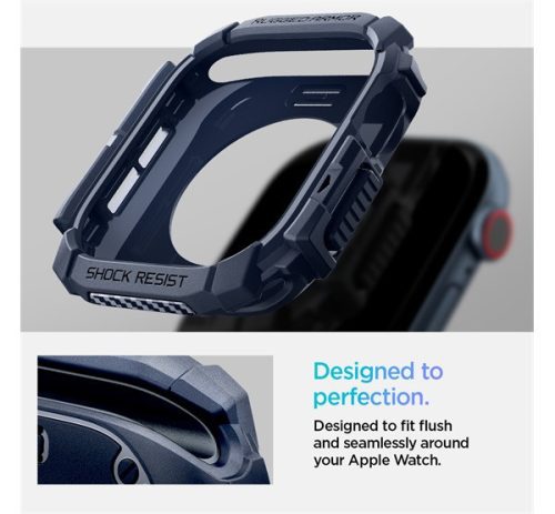 Spigen Rugged Armor Apple Watch 10 46mm tok, Navy Blue, kék