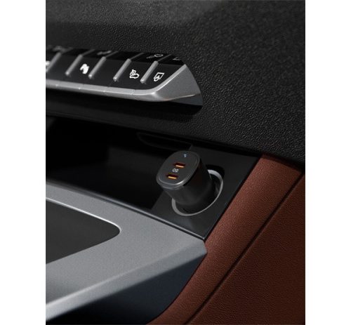 Spigen ArcStation Essential EV502 autós töltő, 50W, fekete