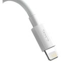 Baseus Simple Wisdom USB / Lightning adat/töltőkábel, 2,4A, 1,5m, Fehér (2db)