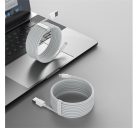 Baseus Simple Wisdom USB / Lightning adat/töltőkábel, 2,4A, 1,5m, Fehér (2db)