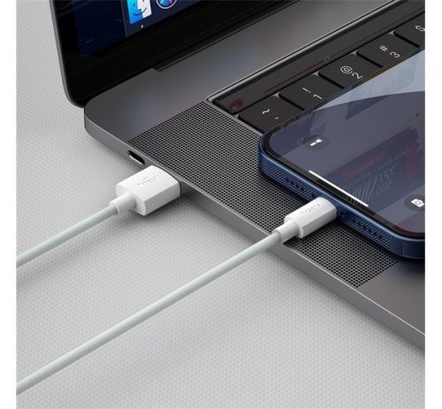 Baseus Simple Wisdom USB / Lightning adat/töltőkábel, 2,4A, 1,5m, Fehér (2db)