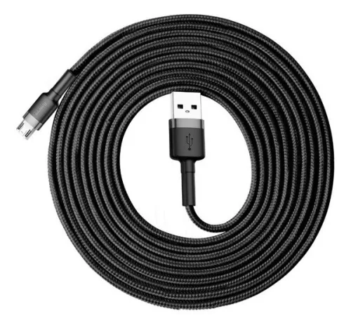 Baseus Cafule USB - Micro USB kábel, 2A, 3m, szürke/fekete