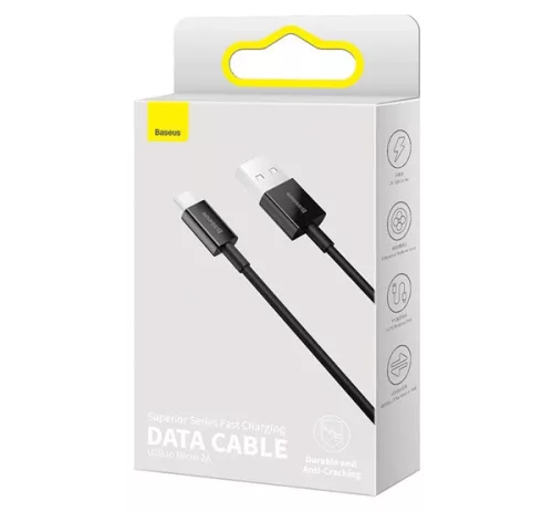 Baseus Superior Series USB - Micro USB kábel, 2A, 1m, fekete