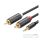 Ugreen AV102 2x RCA (Cinch) jack 3,5 mm-es kábel, 1,5m, fekete