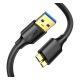 Ugreen USB 3.0 - micro USB 3.0 kábel, 0,5m, fekete