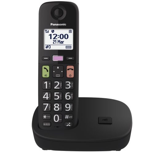 Panasonic KX-TGU110FXB nyomógombos Dect telefon, fekete