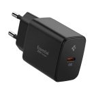 Spigen Essential EE201EU 1-port hálózati töltő adapter, 20W, Fekete
