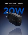 Spigen Essential EE201EU 1-port hálózati töltő adapter, 20W, Fekete