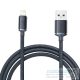 Baseus Crystal Shine USB-Lightning kábel, 2,4A, 2m, fekete