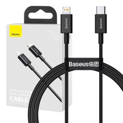   Baseus Superior Series USB-C-Lightning kábel, 20 W, PD, 1 m, fekete