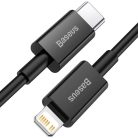 Baseus Superior Series USB-C-Lightning kábel, 20 W, PD, 1 m, fekete