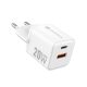 Forcell F-Energy Mini GaN III VT-35A USB-C + USB-A töltő adapter,  PD, QC4.0, 20W, fehér