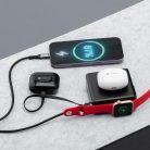 Forcell F-Energy E856 multifunkcionális wireless töltő  / powerbank, USB-A-USB-C, 45W, 15000mAh, fekete