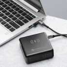 Forcell F-Energy E856 multifunkcionális wireless töltő  / powerbank, USB-A-USB-C, 45W, 15000mAh, fekete