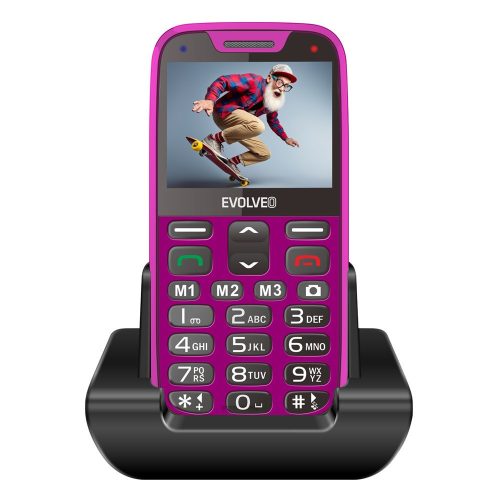 Evolveo EasyPhone XR (EP601) nyomógombos mobiltelefon, rózsaszín