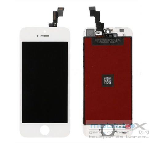 Apple iPhone SE kompatibilis LCD kijelző érintőpanellel, OEM jellegű, fehér, Grade R