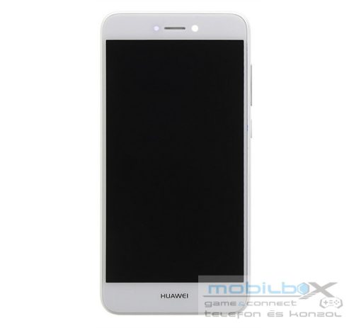 Huawei P8/P9 Lite (2017) kompatibilis LCD modul kerettel, OEM jellegű, fehér, Grade S+