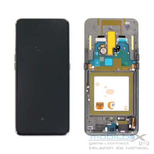 Samsung A805 Galaxy A80 kompatibilis LCD modul kerettel, OEM jellegű, arany