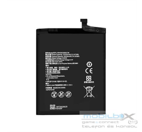 Huawei HB436380ECW (Huawei P30) kompatibilis akkumulátor 3650 mAh, OEM jellegű