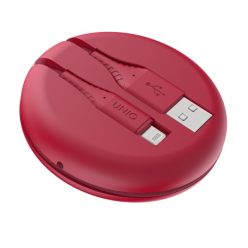   Uniq Halo USB / Lightning MFi töltő- és adatkábel, 1.2m, piros