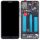 Huawei P20 kompatibilis LCD modul kerettel, OEM jellegű, fekete, Grade S+