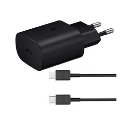   Samsung EP-TA800EBE kompatibilis hálózati töltő adapter + EP-DA905BBE USB-C kábel, fekete, ECO csomagolásban
