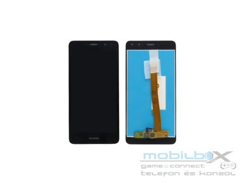 Huawei Y6 (2017) kompatibilis LCD modul kerettel, OEM jellegű, fekete, Grade S
