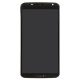 Motorola Nexus 6 kompatibilis LCD modul kerettel, OEM jellegű, fekete, Grade S+