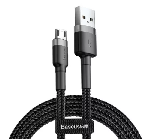 Baseus Cafule USB / microUSB adatkábel, 2m, szürke/fekete