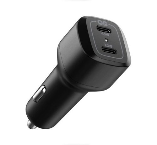 Spigen PowerArc autós töltő, USB-C-USB-C, 65W, fekete