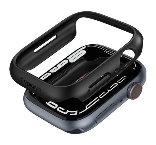 Spigen Thin Fit Apple Watch S8 / S7 45mm Black, fekete tok
