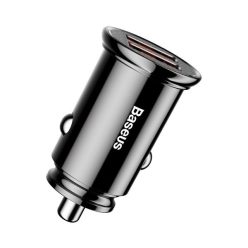   Baseus Circular autós szivargyújtó gyorstöltő, 2xUSB, 30W, fekete