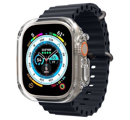 Spigen Ultra Hybrid Apple Watch UItra 2 / 1 49mm tok, Crystal Clear, átlátszó