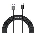 Baseus Superior USB / USB-C töltő- és adatkábel, 66W, 2m, fekete