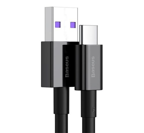 Baseus Superior USB / USB-C töltő- és adatkábel, 66W, 2m, fekete