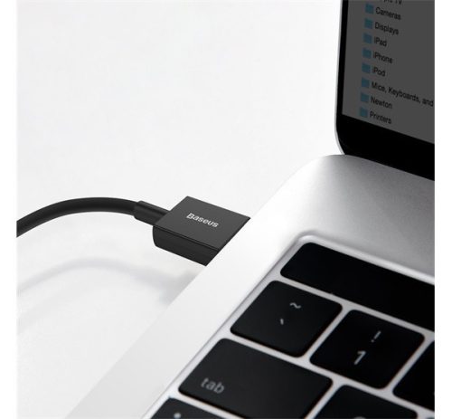 Baseus Superior USB / USB-C töltő- és adatkábel, 66W, 2m, fekete
