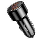 Baseus Magic autós szivargyújtó töltő 2xUSB-A QC 3.0 45W, fekete, CCMLC20A-01