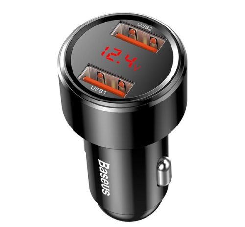 Baseus Magic autós szivargyújtó töltő 2xUSB-A QC 3.0 45W, fekete, CCMLC20A-01