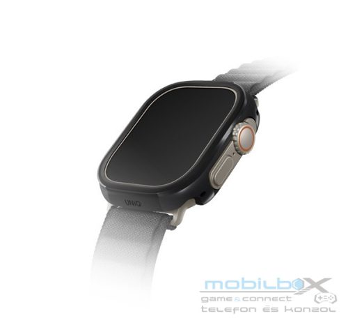 Uniq Valencia Apple Watch UItra 2/1 (49mm) aluminium tok, fekete