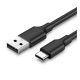 Ugreen US287 USB-C / USB gyorstöltő- és adatkábel, 3m, fekete