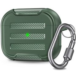   Phoner Carbon Apple Airpods Pro szilikon tok akasztóval, zöld