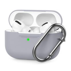   Phoner Simple Apple Airpods Pro szilikon tok akasztóval, szürke