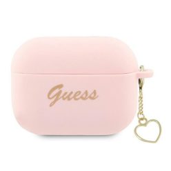   Guess Silicone Charm Heart Apple AirPods Pro 2 tok , rózsaszín
