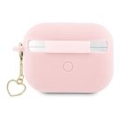 Guess Silicone Charm Heart Apple AirPods Pro 2 tok , rózsaszín