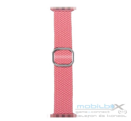 Phoner Hook Apple Watch csatos fonott szövet szíj, 49/45/44/42mm, rózsaszín