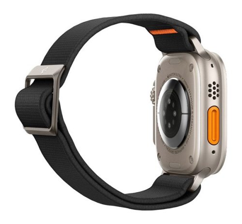 Spigen Lite Fit Ultra Apple Watch Ultra 3 / 2 / 1 49mm / 10 /  9 / 8 / 7 45mm / SE / 6 / 5 / 4 44mm / 3 / 2 / 1 42mm szövet szíj, fekete