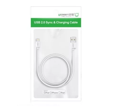 Ugreen MFi USB / Lightning töltő- és adatkábel, 1m, fehér