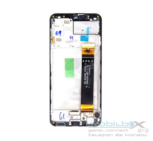 Samsung Galaxy A23 LCD modul kerettel, OEM jellegű, fekete ( A235 )