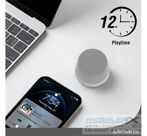 4smarts SoundForce MagSafe kompatibilis bluetooth hangszóró, ezüst / szürke