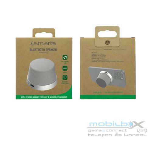 4smarts SoundForce MagSafe kompatibilis bluetooth hangszóró, ezüst / szürke